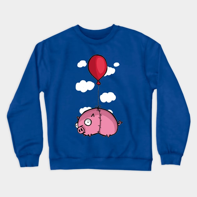 fly piggy fly Crewneck Sweatshirt by ybalasiano